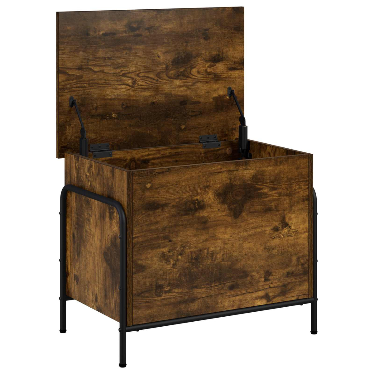 Opbergbox Gerookt eiken 80 x 40 x 49,5 cm Bewerkt hout
