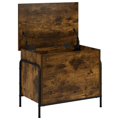 Opbergbox Gerookt eiken 80 x 40 x 49,5 cm Bewerkt hout