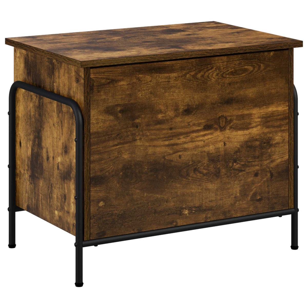 Opbergbox Gerookt eiken 80 x 40 x 49,5 cm Bewerkt hout