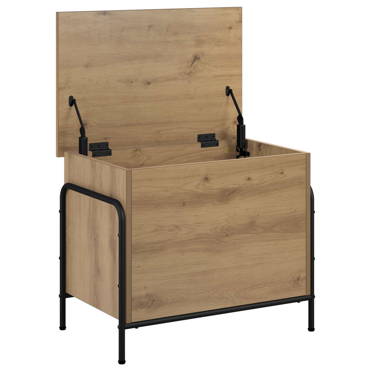 Opbergbox Artisanaal eiken 80 x 40 x 49,5 cm Bewerkt hout
