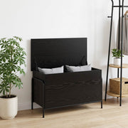 Opbergbox zwart eiken 80x40x49,5 cm