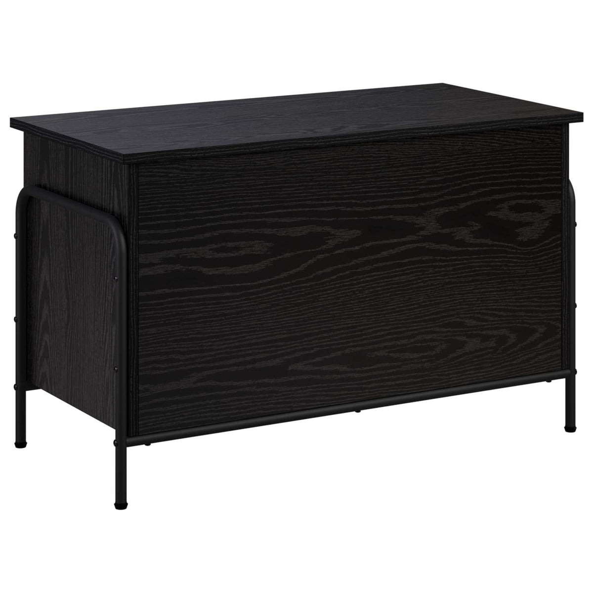 Opbergbox Zwart eiken 80 x 40 x 49,5 cm Bewerkt hout