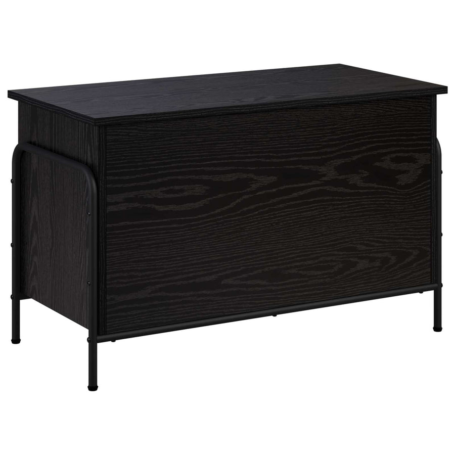 Opbergbox Zwart eiken 80 x 40 x 49,5 cm Bewerkt hout