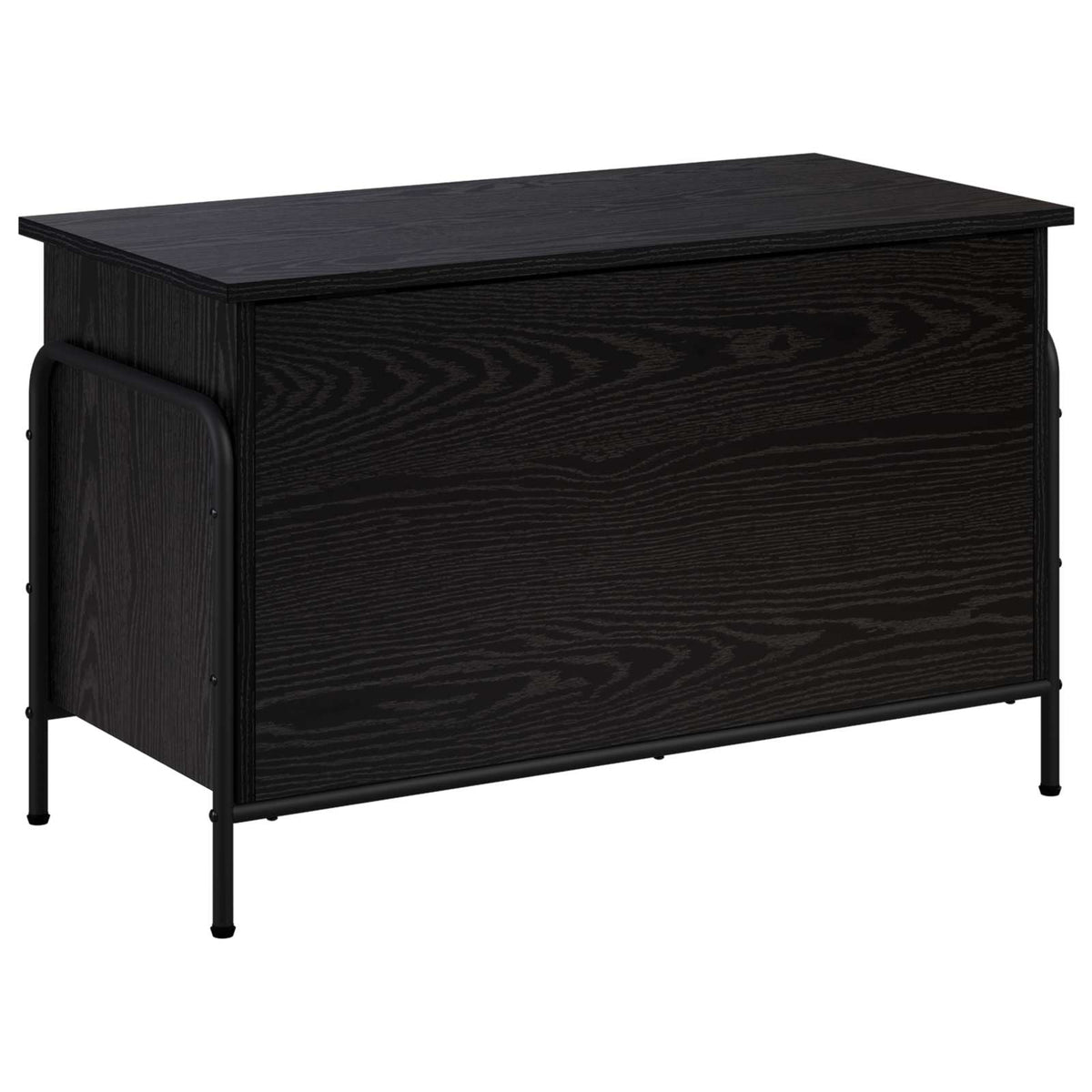 Opbergbox Zwart eiken 80 x 40 x 49,5 cm Bewerkt hout