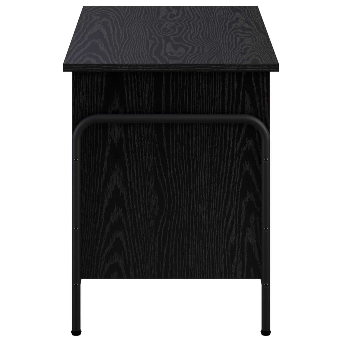Opbergbox Zwart eiken 80 x 40 x 49,5 cm Bewerkt hout