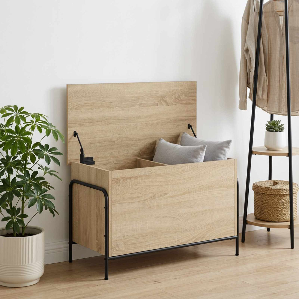 Opbergbox Sonoma Eiken 80 x 40 x 49,5 cm Bewerkt hout