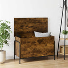 Opbergbox 80x40x49,5 cm gerookt eiken bewerkt hout