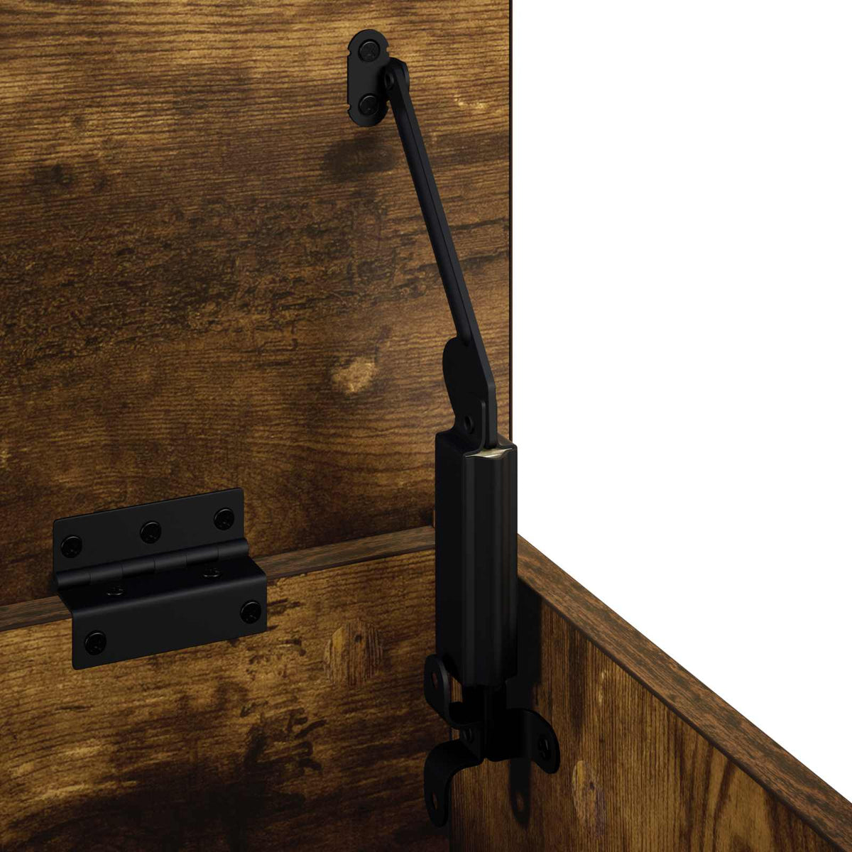 Opbergbox Gerookt eiken 80 x 40 x 49,5 cm Bewerkt hout