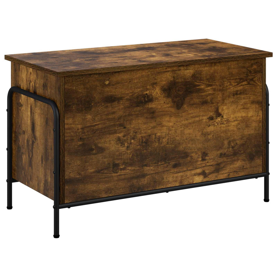 Opbergbox Gerookt eiken 80 x 40 x 49,5 cm Bewerkt hout