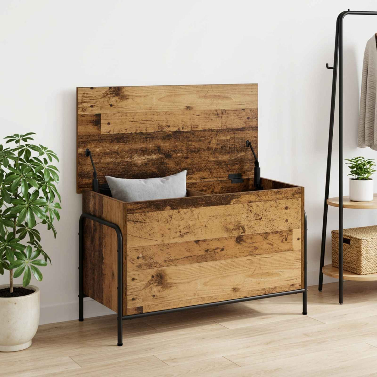 Opbergbox Oud hout 80 x 40 x 49,5 cm Bewerkt hout