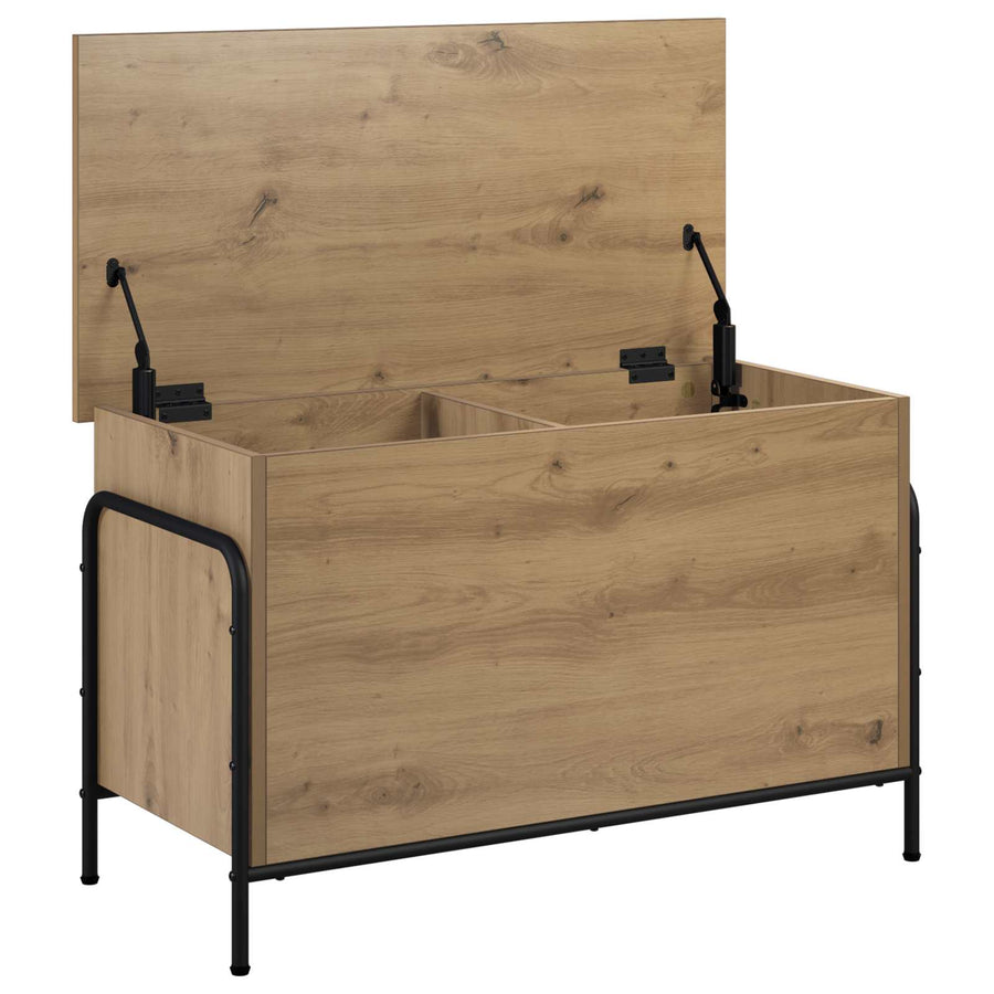 Opbergbox Artisanaal eiken 80 x 40 x 49,5 cm Bewerkt hout