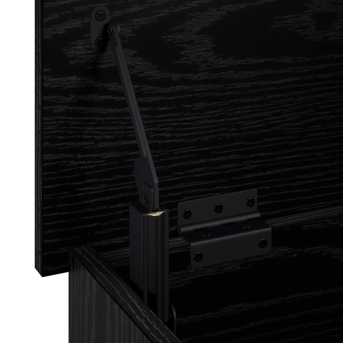 Opbergbox Zwart eiken 80 x 40 x 49,5 cm Bewerkt hout