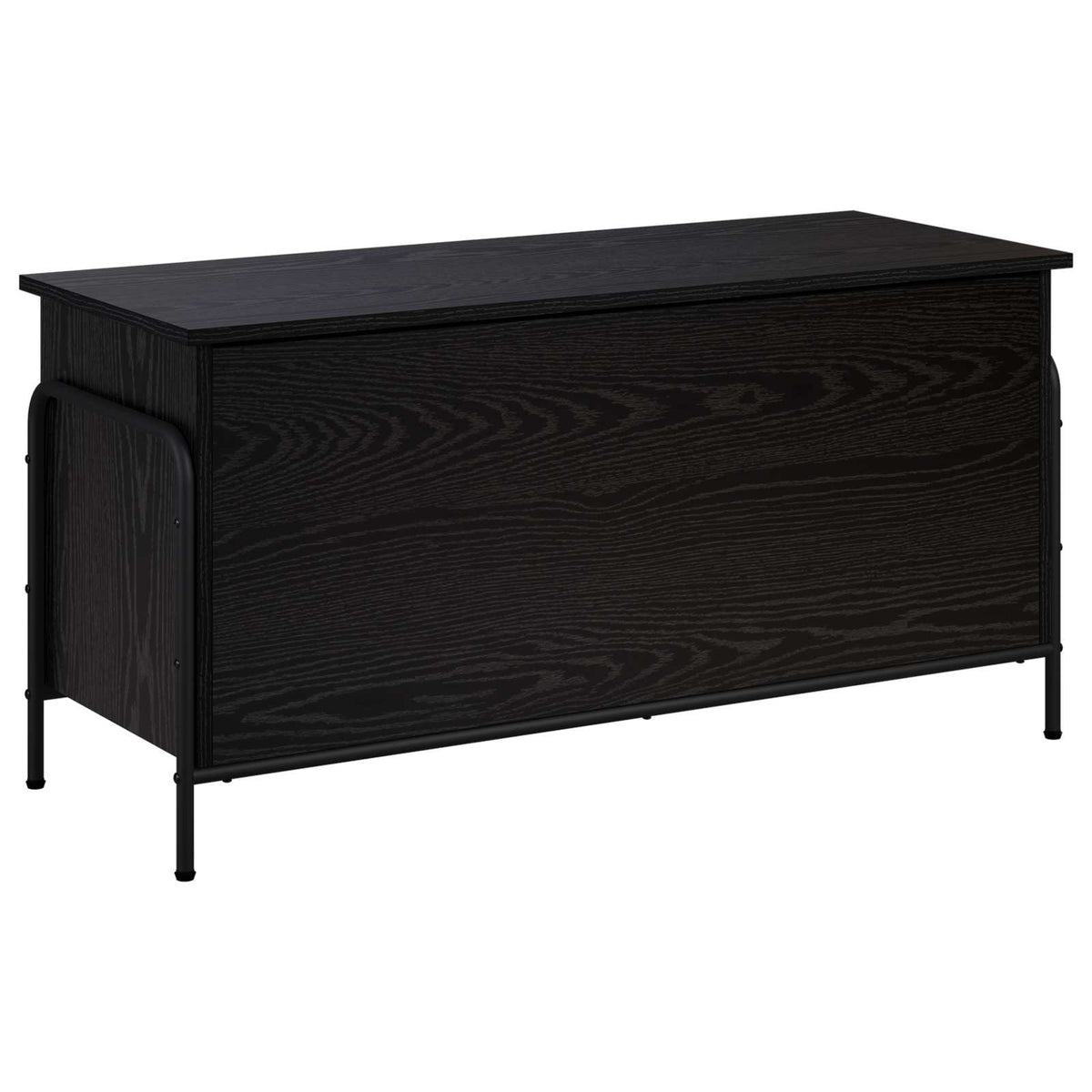 Opbergbox Zwart eiken 80 x 40 x 49,5 cm Bewerkt hout