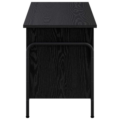 Opbergbox Zwart eiken 80 x 40 x 49,5 cm Bewerkt hout