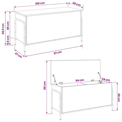 Opbergbox Sonoma Eiken 80 x 40 x 49,5 cm Bewerkt hout