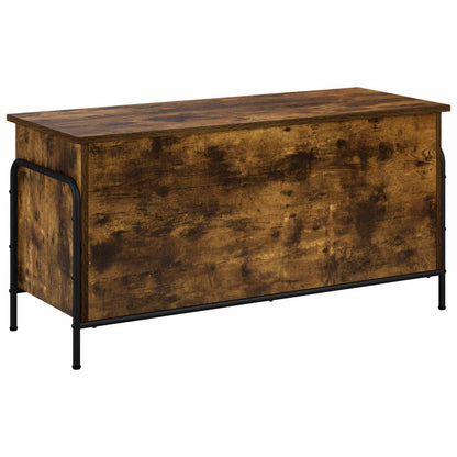 Opbergbox Gerookt eiken 80 x 40 x 49,5 cm Bewerkt hout