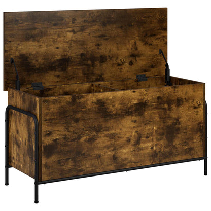 Opbergbox Gerookt eiken 80 x 40 x 49,5 cm Bewerkt hout