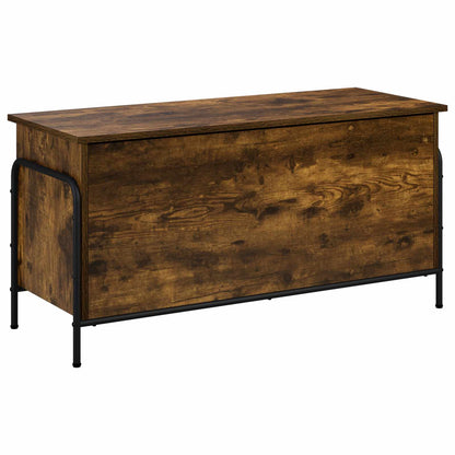 Opbergbox Gerookt eiken 80 x 40 x 49,5 cm Bewerkt hout