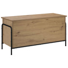 Opbergbox bewerkt hout 100x40x49,5 cm eikenlook