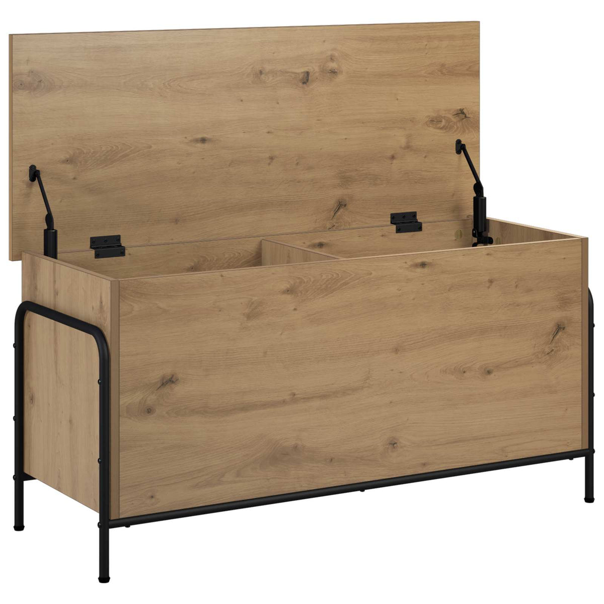 Opbergbox Artisanaal eiken 80 x 40 x 49,5 cm Bewerkt hout