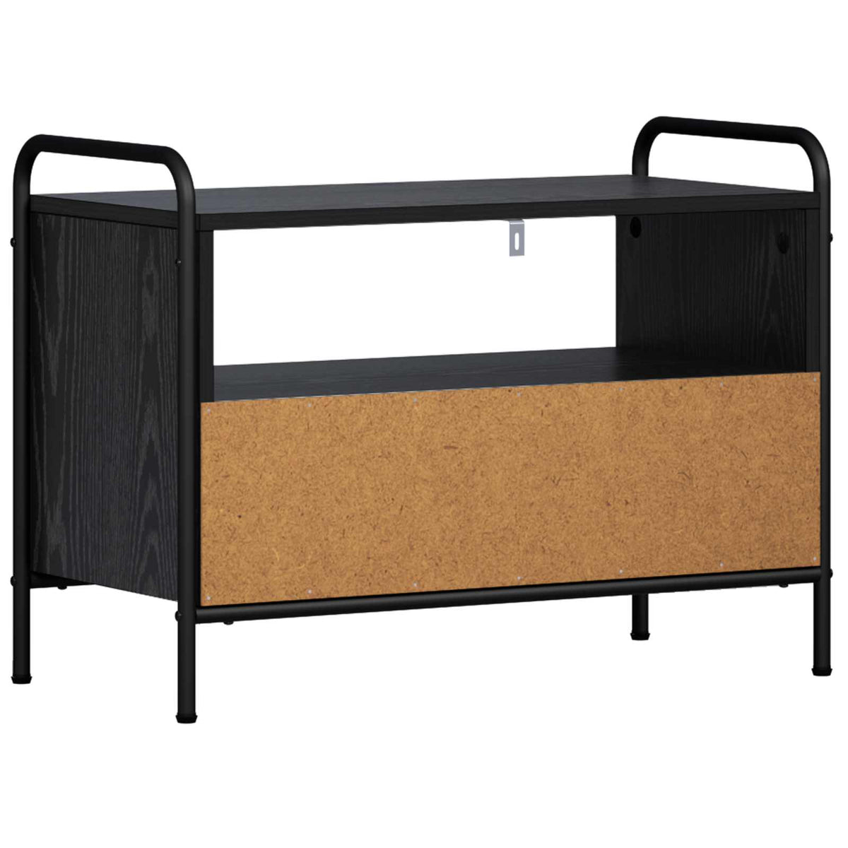 Tv-meubel 67,5 x 33 x 50 cm Zwart eiken Bewerkt hout