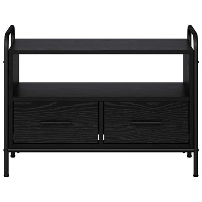 Tv-meubel 67,5 x 33 x 50 cm Zwart eiken Bewerkt hout