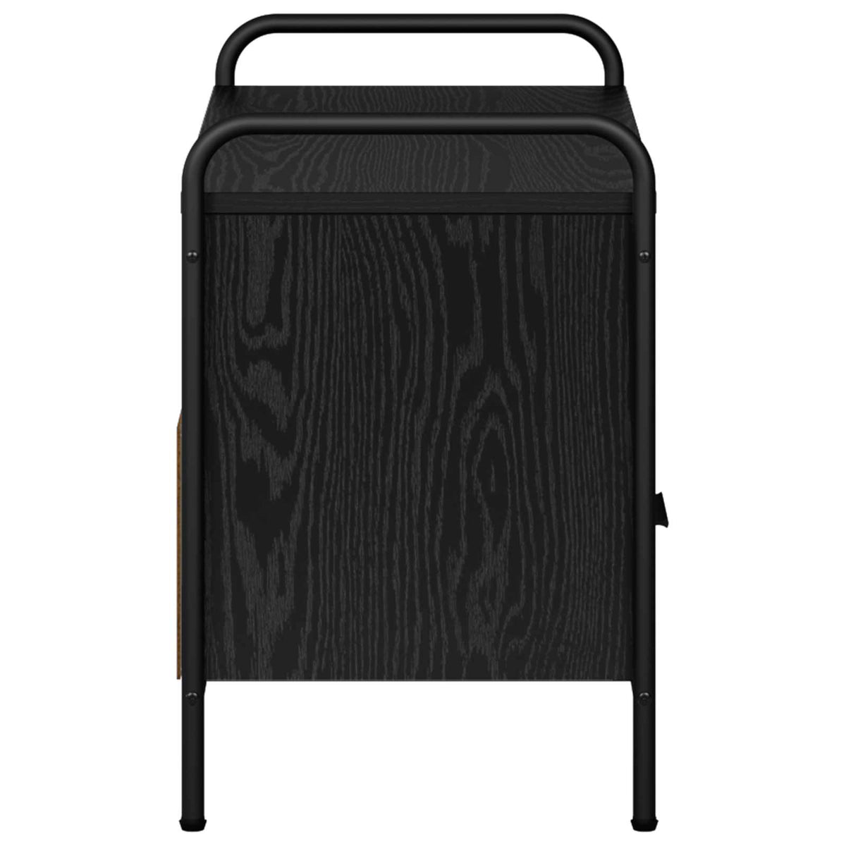 Tv-meubel 67,5 x 33 x 50 cm Zwart eiken Bewerkt hout