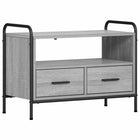Tv-meubel 67,5x33x50 cm grijs Sonoma bewerkt hout