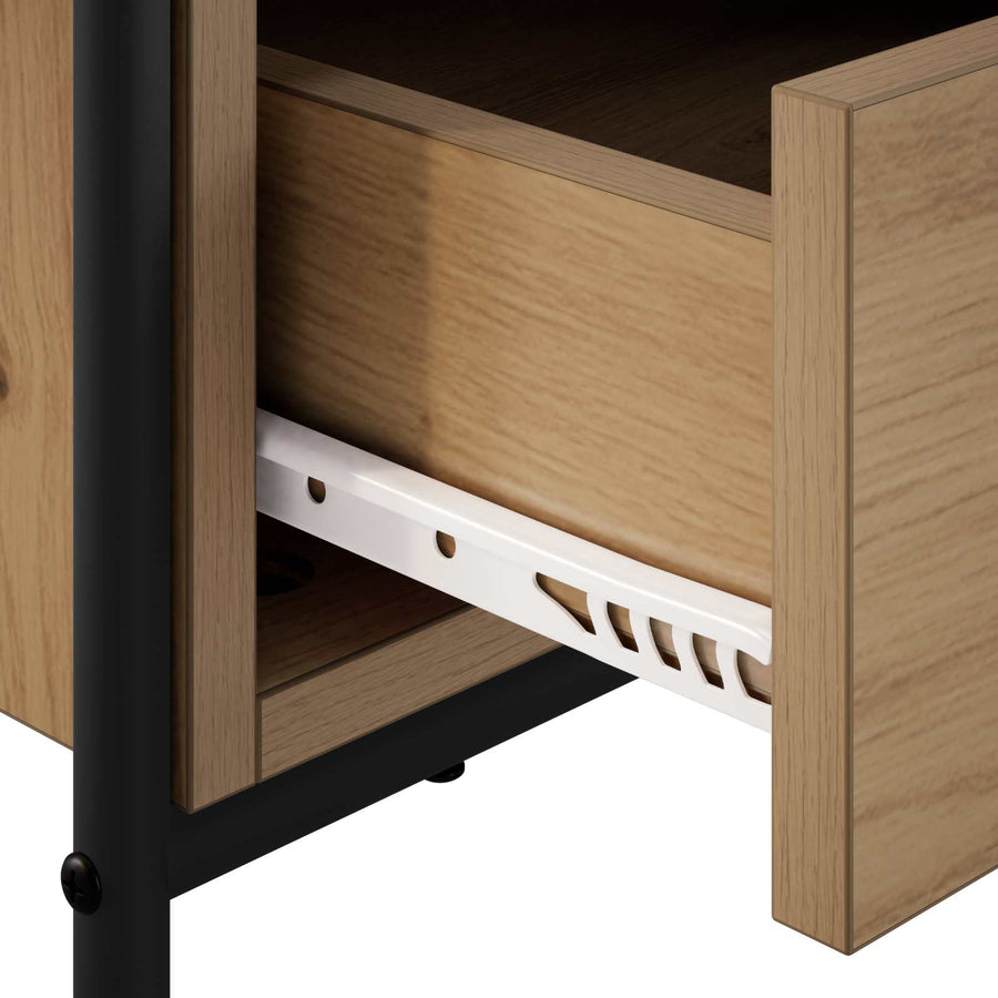 Tv-meubel 67,5 x 33 x 50 cm Artisanaal eiken Bewerkt hout