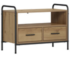 Tv-meubel 67,5x33x50 cm bewerkt hout zwart frame