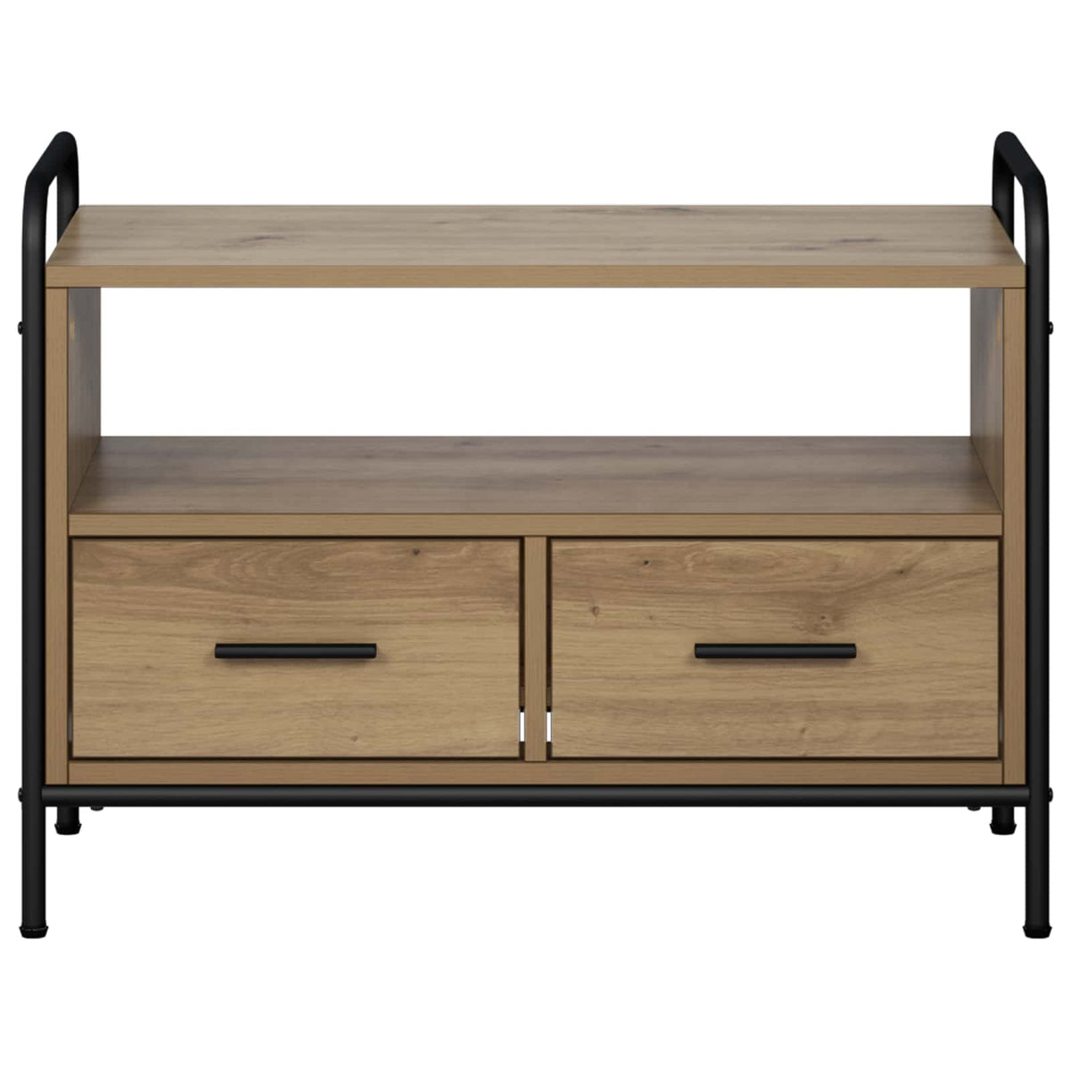 Tv-meubel 67,5 x 33 x 50 cm Artisanaal eiken Bewerkt hout