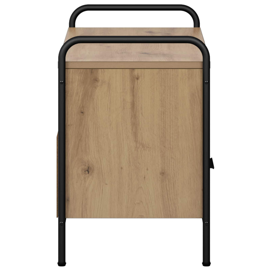 Tv-meubel 67,5 x 33 x 50 cm Artisanaal eiken Bewerkt hout