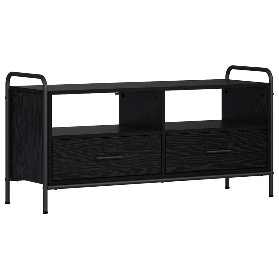 Tv-meubel 67,5 x 33 x 50 cm Zwart eiken Bewerkt hout