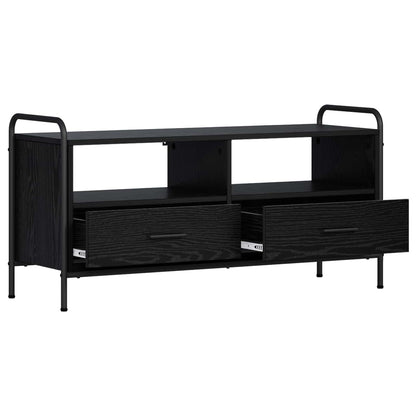 Tv-meubel 67,5 x 33 x 50 cm Zwart eiken Bewerkt hout