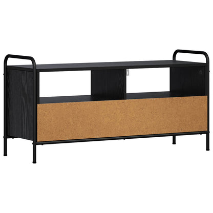 Tv-meubel 67,5 x 33 x 50 cm Zwart eiken Bewerkt hout