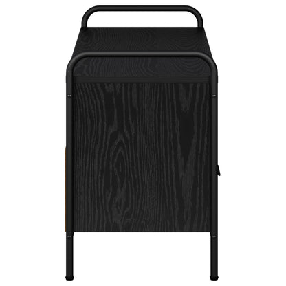 Tv-meubel 67,5 x 33 x 50 cm Zwart eiken Bewerkt hout