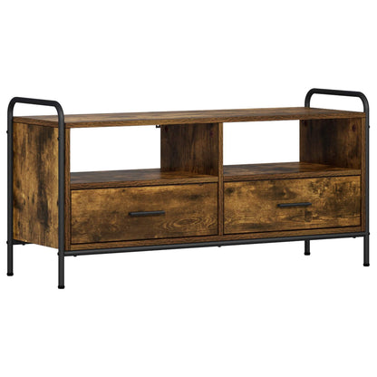 Tv-meubel 67,5 x 33 x 50 cm Gerookt eiken Bewerkt hout