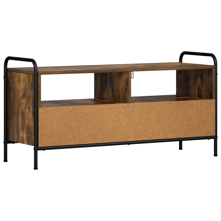 Tv-meubel 67,5 x 33 x 50 cm Gerookt eiken Bewerkt hout