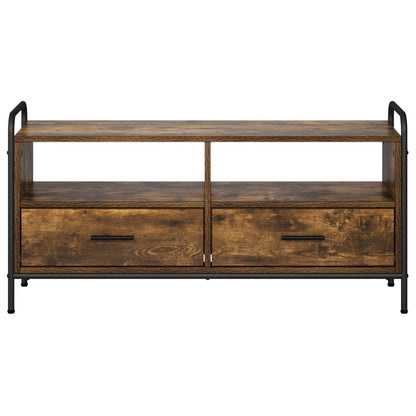 Tv-meubel 67,5 x 33 x 50 cm Gerookt eiken Bewerkt hout
