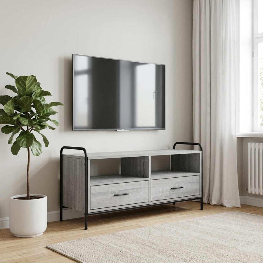Tv-meubel 67,5 x 33 x 50 cm Grijs Sonoma Bewerkt hout
