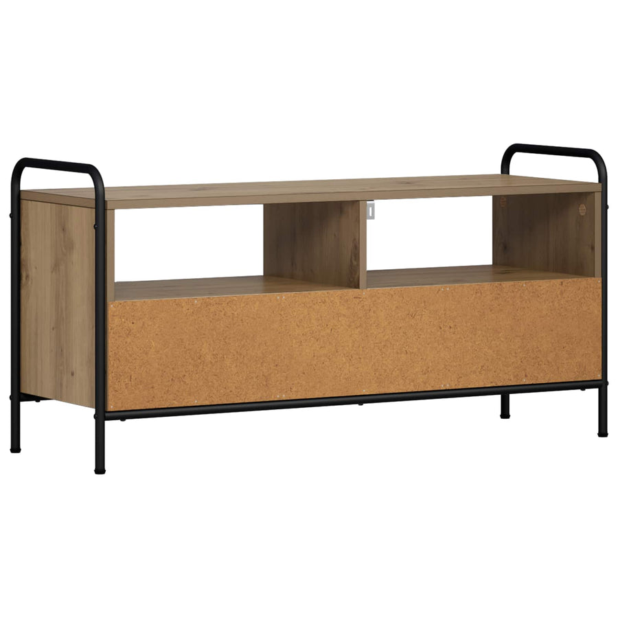 Tv-meubel 67,5 x 33 x 50 cm Artisanaal eiken Bewerkt hout