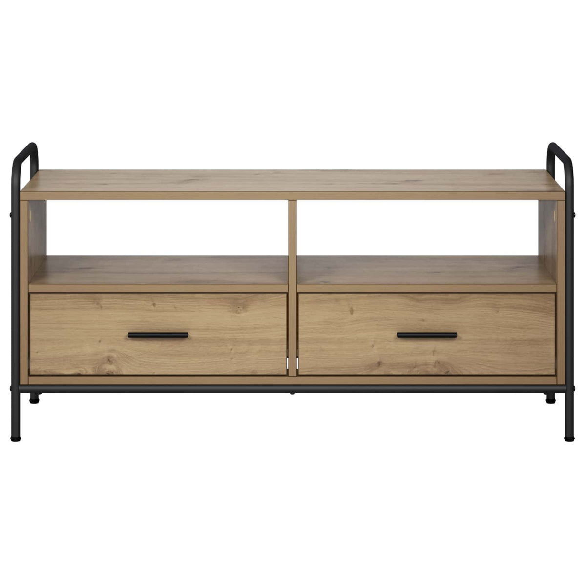 Tv-meubel 67,5 x 33 x 50 cm Artisanaal eiken Bewerkt hout