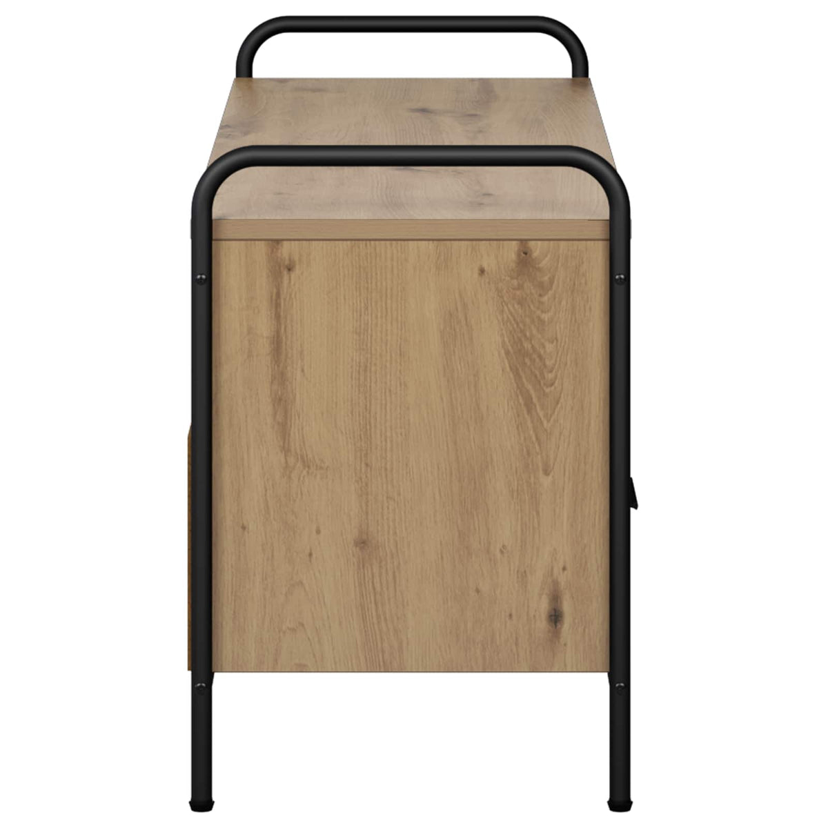 Tv-meubel 67,5 x 33 x 50 cm Artisanaal eiken Bewerkt hout