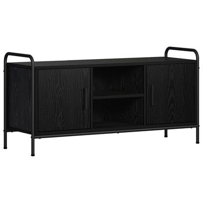 Tv-meubel 99 x 33 x 50 cm Zwart eiken Bewerkt hout