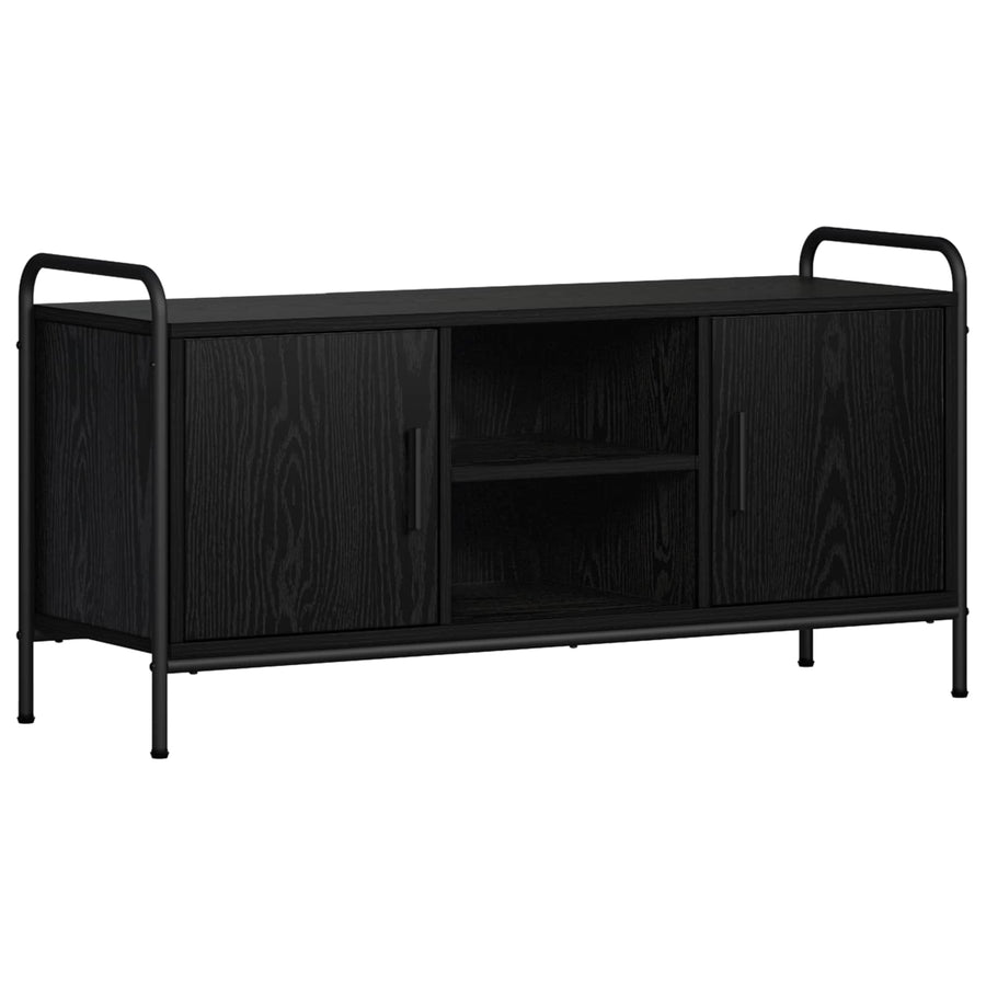 Tv-meubel 99 x 33 x 50 cm Zwart eiken Bewerkt hout