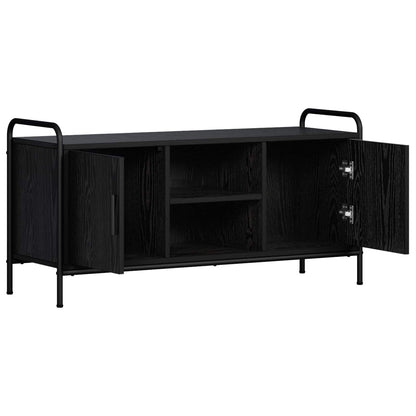 Tv-meubel 99 x 33 x 50 cm Zwart eiken Bewerkt hout