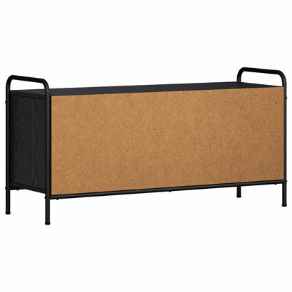 Tv-meubel 99 x 33 x 50 cm Zwart eiken Bewerkt hout