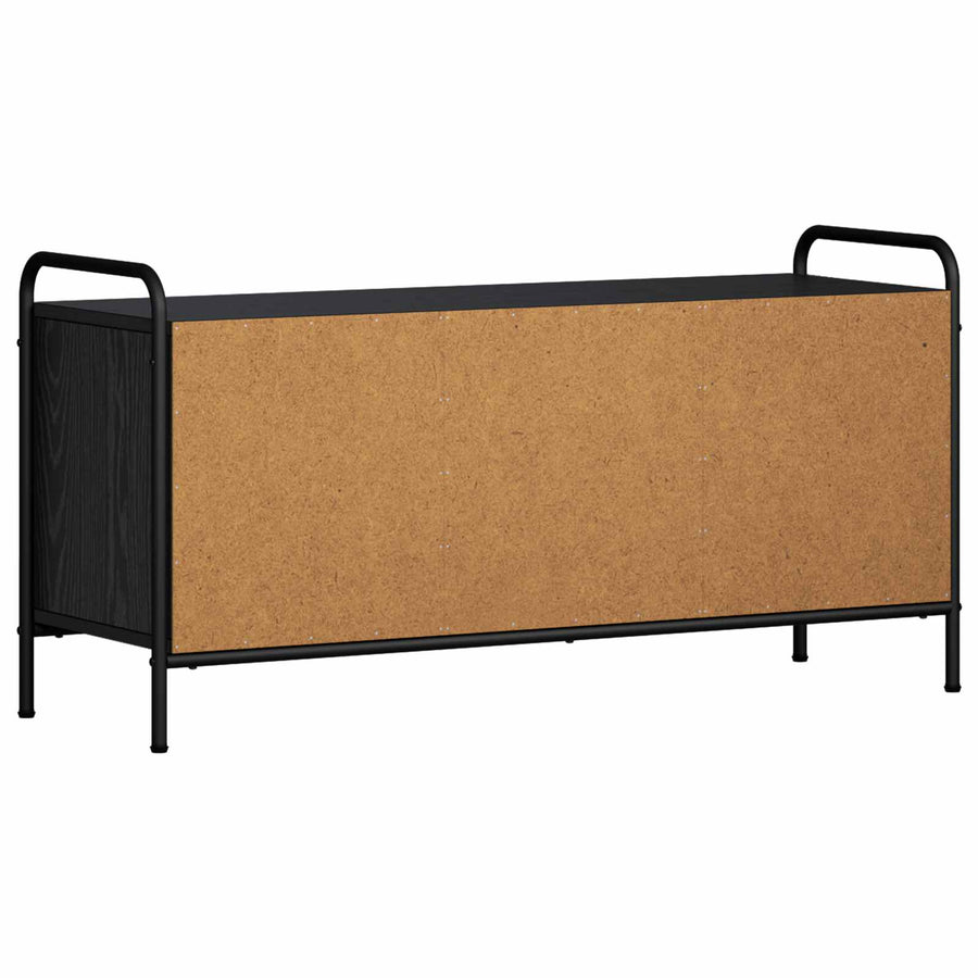 Tv-meubel 99 x 33 x 50 cm Zwart eiken Bewerkt hout