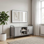 Tv-meubel 99x33x50 cm grijs Sonoma bewerkt hout wandmontage
