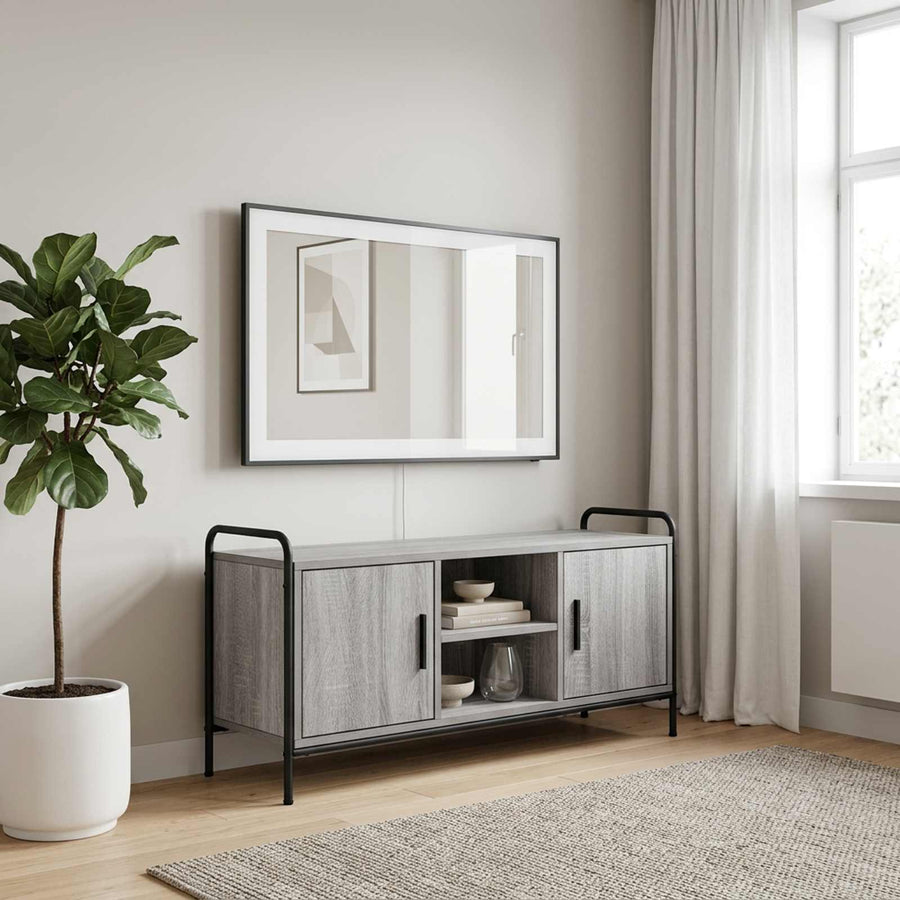 Tv-meubel 99 x 33 x 50 cm Grijs Sonoma Bewerkt hout